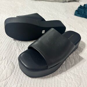 NEW - Black Platform Sandals